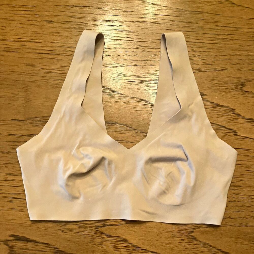 Aerie Smooothez Sweetheart Wireless Seamless Bralette Bra Beige Womens S